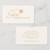 Spray Tan Business Copper Sun met Rays Kaart Visitekaartje (Voorkant / Achterkant)