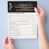 Spray Tan Business Plan - Goedgekeurd vrijstelling Flyer (Hand)