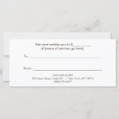 Spray Tan en Makeup Cadeaucertificaat (Achterkant)