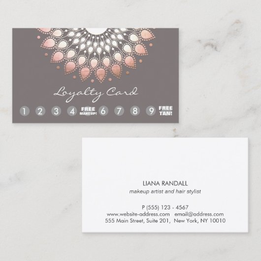 Spray Tan en Makeup Loyalty 10 Punch (Voorkant / Achterkant)