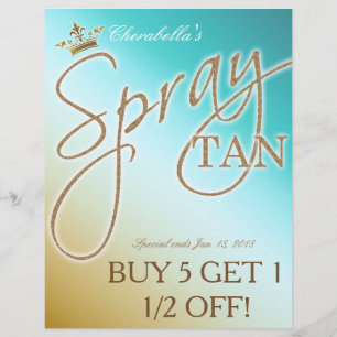 Spray Tan Gold Glitter Crown flyer