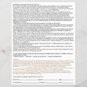 Spray Tan Liability het Formulier van de Vrijstell Flyer (Achterkant)