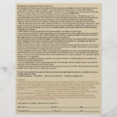 Spray Tan Liability Waiver Form Beige Flyer (Achterkant)