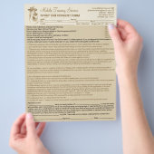 Spray Tan Liability Waiver Form Beige Flyer (Hand)