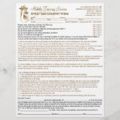 Spray Tan Liability Waiver Form Flyer (Voorkant)