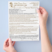 Spray Tan Liability Waiver Form Flyer (Hand)