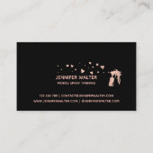 Spray Tan machine mobiele tanning studio harten Visitekaartje (Achterkant)