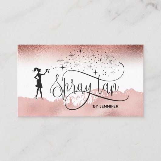 Spray Tan Machine Spray Tanning Mobile Tanning Visitekaartje (Voorkant)