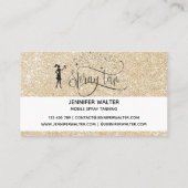 Spray Tan Mobiele Spray Tanning Glittering Meisje Visitekaartje (Achterkant)