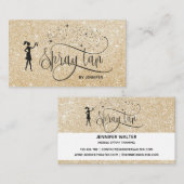 Spray Tan Mobiele Spray Tanning Glittering Meisje Visitekaartje (Voorkant / Achterkant)