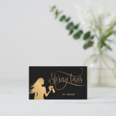 Spray Tan Mobile Spray Tan Gold Glittering Girl Visitekaartje (Staand voorkant)