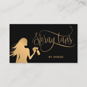 Spray Tan Mobile Spray Tan Gold Glittering Girl Visitekaartje