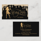 Spray Tan Mobile Spray Tan Gold Glittering Girl Visitekaartje (Voorkant / Achterkant)