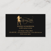 Spray Tan Mobile Spray Tan Gold Glittering Girl Visitekaartje (Achterkant)