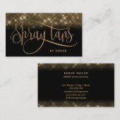 Spray Tan Mobile Spray Tan Gold Glittering Girl Visitekaartje (Voorkant / Achterkant)