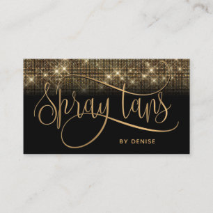 Spray Tan Mobile Spray Tan Gold Glittering Girl Visitekaartje