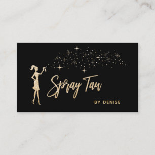 Spray Tan Mobile Spray Tan Gold Glittering Girl Visitekaartje
