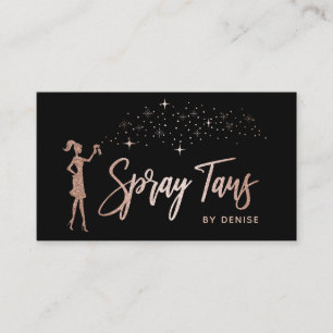 Spray Tan Mobile Spray Tan Gold Glittering Girl Visitekaartje