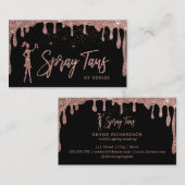 Spray Tan Mobile Spray Tan Gold Glittering Girl Visitekaartje (Voorkant / Achterkant)