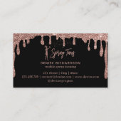 Spray Tan Mobile Spray Tan Gold Glittering Girl Visitekaartje (Achterkant)