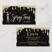 Spray Tan Mobile Spray Tan Gold Glittering Girl Visitekaartje (Voorkant / Achterkant)