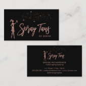Spray Tan Mobile Spray Tan Gold Glittering Girl Visitekaartje (Voorkant / Achterkant)