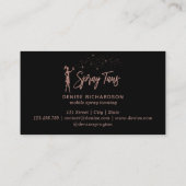 Spray Tan Mobile Spray Tan Gold Glittering Girl Visitekaartje (Achterkant)