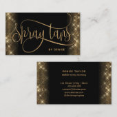 Spray Tan Mobile Spray Tan Gold Glittering Girl Visitekaartje (Voorkant / Achterkant)