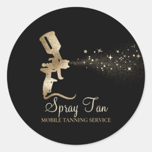 Spray Tan Mobile Tanning Air Brush Ronde Sticker
