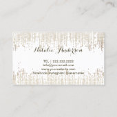 Spray Tan Modern Gold Confetti Mobile Tanning Visitekaartje (Achterkant)