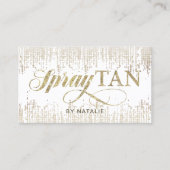 Spray Tan Modern Gold Confetti Mobile Tanning Visitekaartje (Voorkant)