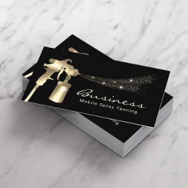 Spray Tan Modern Gold Mobile Tanning Visitekaartje