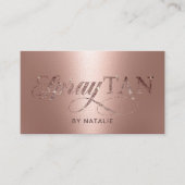 Spray Tan Modern Roos Gold Mobile Tanning Visitekaartje (Voorkant)