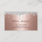 Spray Tan Modern Silver Drift Roos Gold Tanning Visitekaartje (Achterkant)