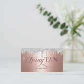 Spray Tan Modern Silver Drift Roos Gold Tanning Visitekaartje (Staand voorkant)