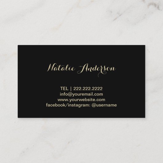 Spray Tan Modern Zwart Glitter Mobiel Tannen Visitekaartje (Achterkant)