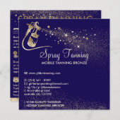 Spray Tan Nazorg Instructie Tips Marine Body Kaart (Voorkant / Achterkant)