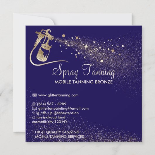 Spray Tan Nazorg Instructie Tips Marine Body Kaart (Voorkant)