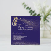 Spray Tan Nazorg Instructie Tips Navy Body Kaart (Staand voorkant)