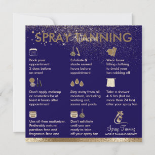 Spray Tan Nazorg Instructie Tips Navy Body Kaart