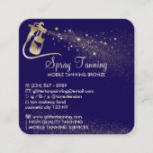 Spray Tan Nazorg Tips Marine Vierkante Visitekaartje (Voorkant)