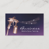 Spray Tan Paars en Roos Gold Mobile Tanning Visitekaartje (Voorkant)