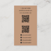 Spray Tan Photo Social Media Marketing 2 QR-codes Visitekaartje (Achterkant)
