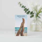 Spray Tan Photo Social Media Marketing 2 QR-codes Visitekaartje (Staand voorkant)