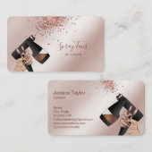 Spray Tan Pistool, Mobile Roos Gold Spray Tanning  Visitekaartje (Voorkant / Achterkant)