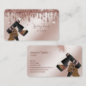 Spray Tan Pistool, Mobile Roos Gold Spray Tanning  Visitekaartje (Voorkant / Achterkant)