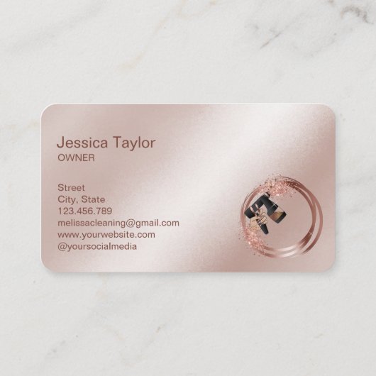 Spray Tan Pistool, Mobile Roos Gold Spray Tanning Visitekaartje (Achterkant)