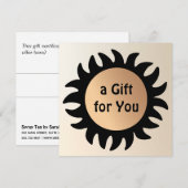 Spray Tan Tanning Salon Gift Certificate Kaart (Voorkant / Achterkant)