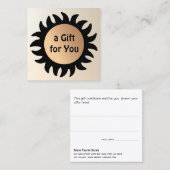 Spray Tan Tanning Salon Gift Certificate Vierkante Visitekaartje (Voorkant / Achterkant)