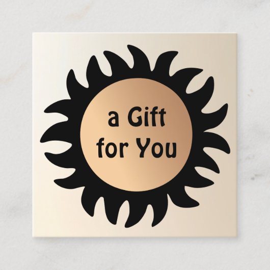 Spray Tan Tanning Salon Gift Certificate Vierkante Visitekaartje (Voorkant)